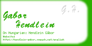 gabor hendlein business card